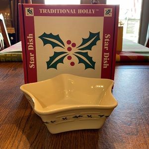 Longaberger Christmas star dish